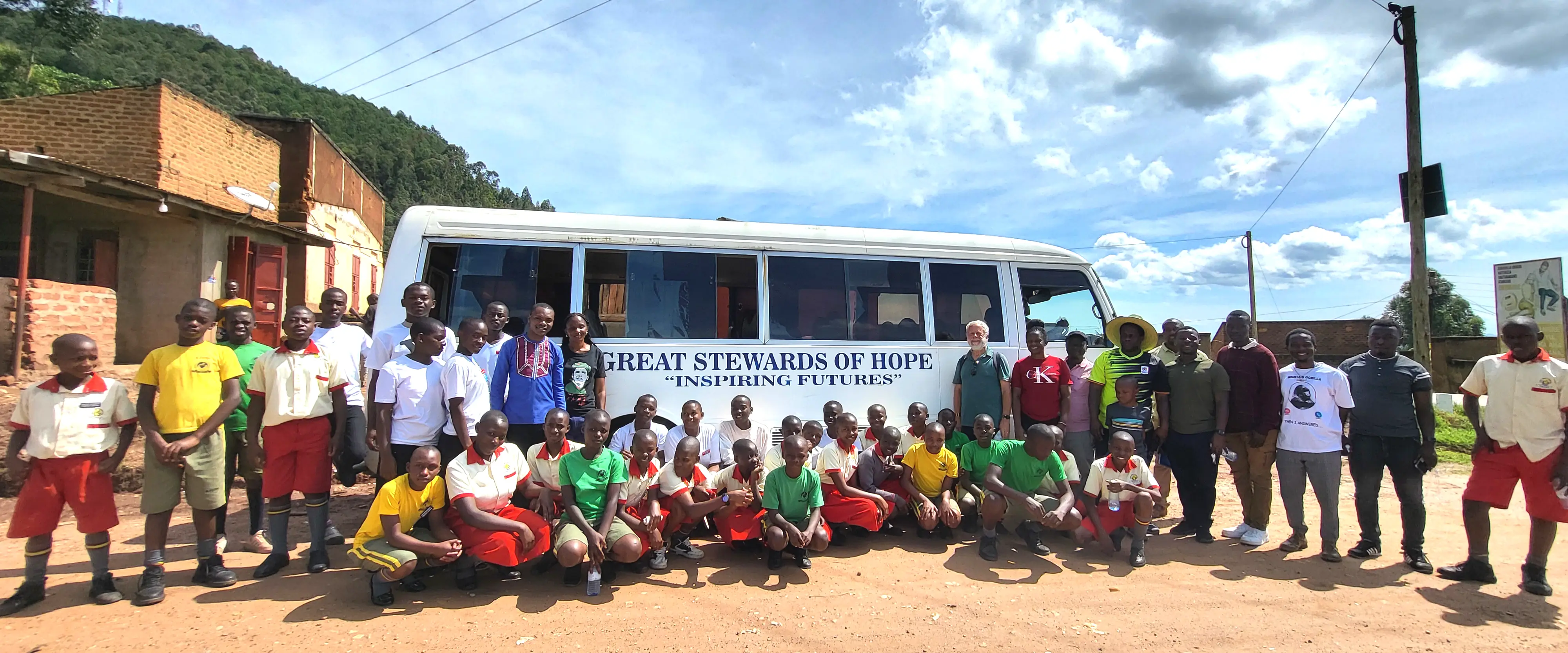School trip to walk in the Kanungu Hills