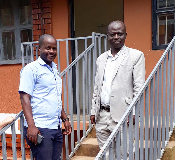 Honest, Chair of CHIFCOD and Steven, headteacher of Kirima Primary