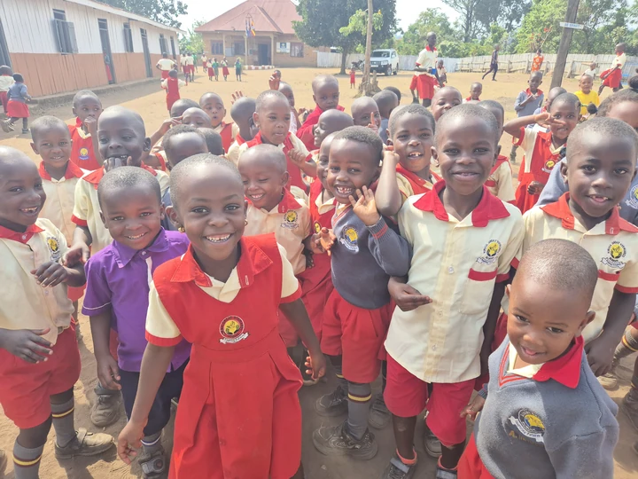 Primary children in the Kirima playground