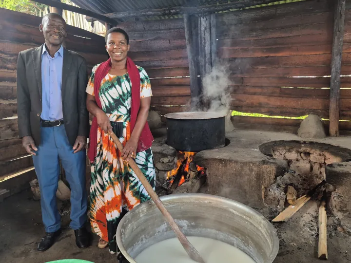 The cook in his kitchen
